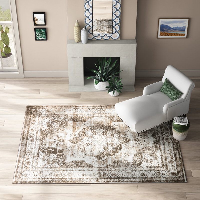 Mistana™ Brandt Oriental Beige/Brown Area Rug & Reviews Wayfair